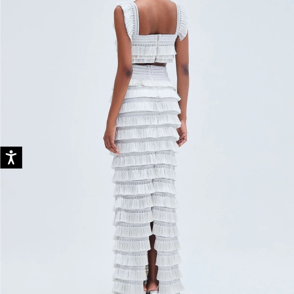 PatBO Metallic Fringe Skirt and Top Set - Size 4 - $1675 Retail! - Picture 3 of 11